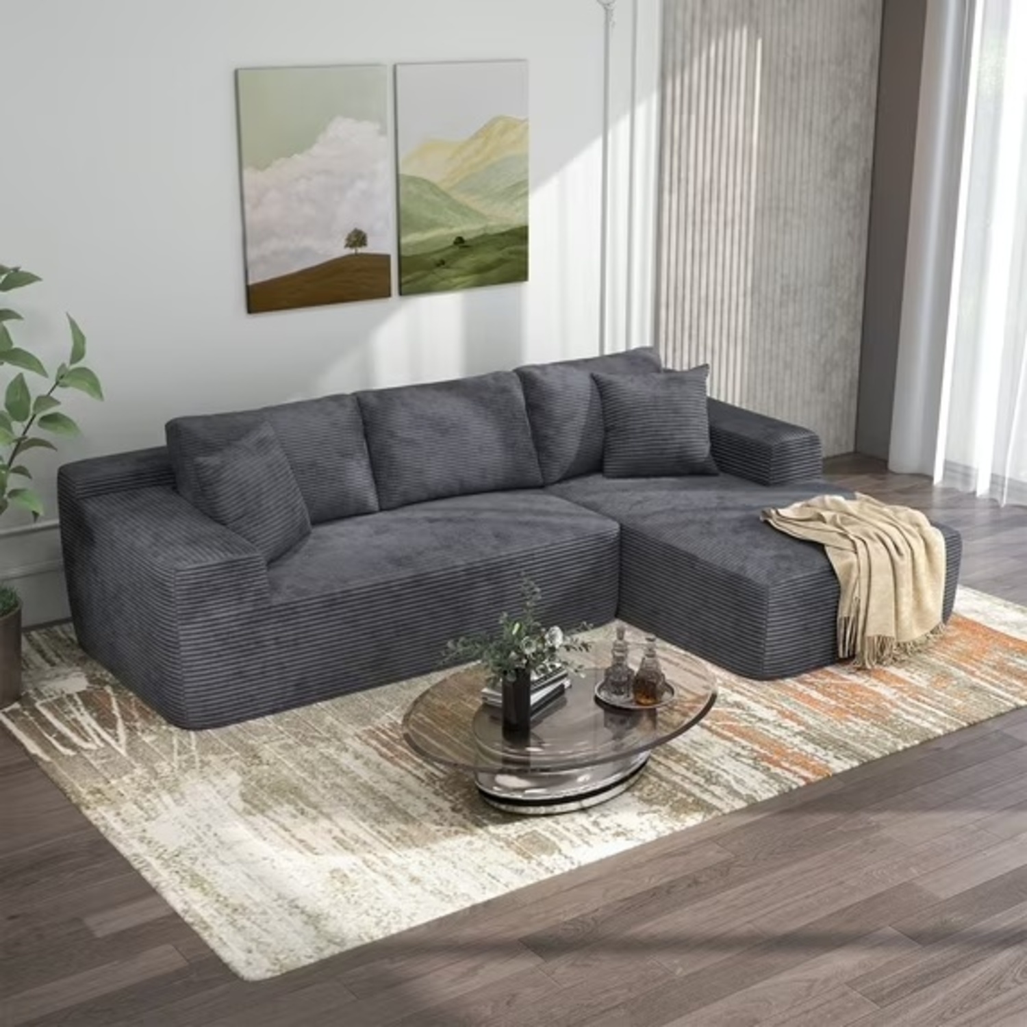Light Gray 2 piece sectional - image-6