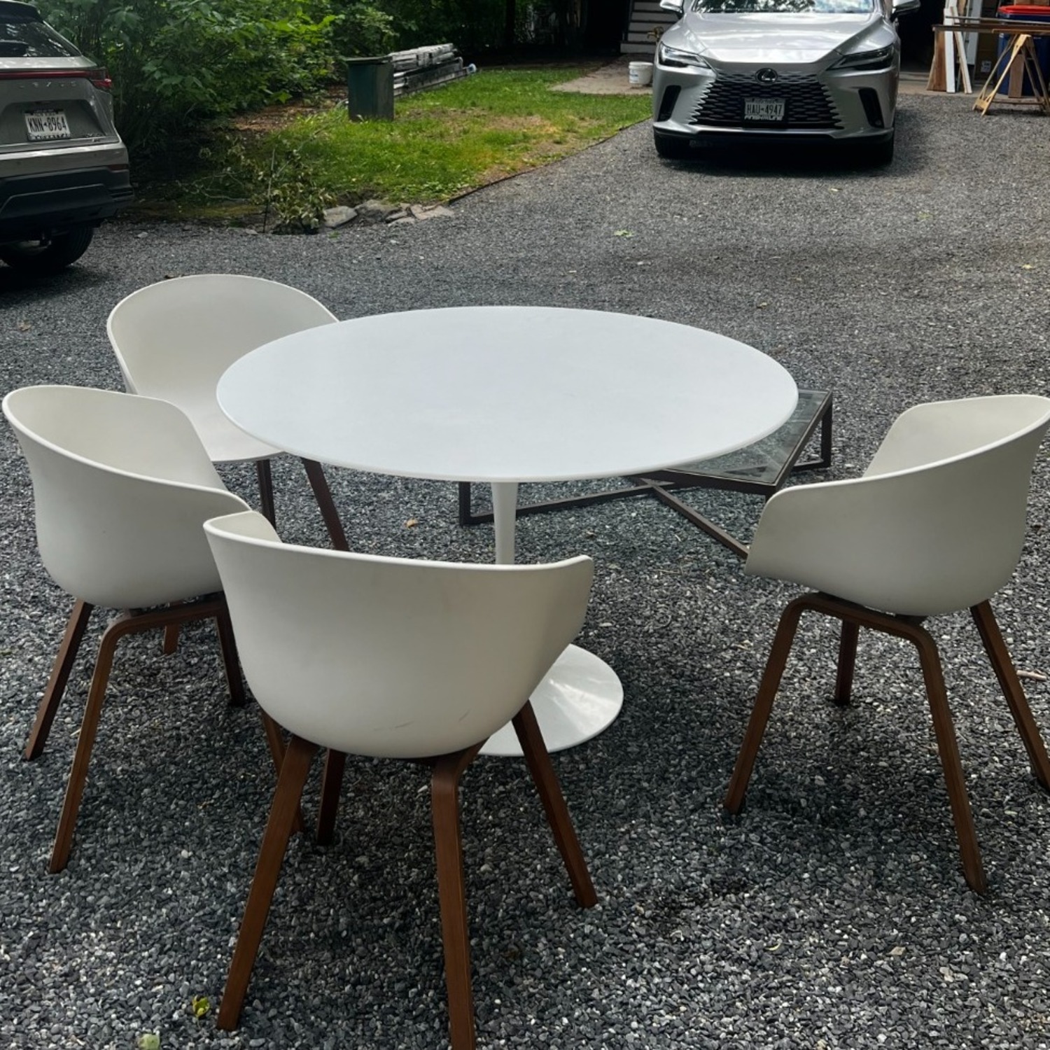 Design Within Reach White Dining Chairs - image-2