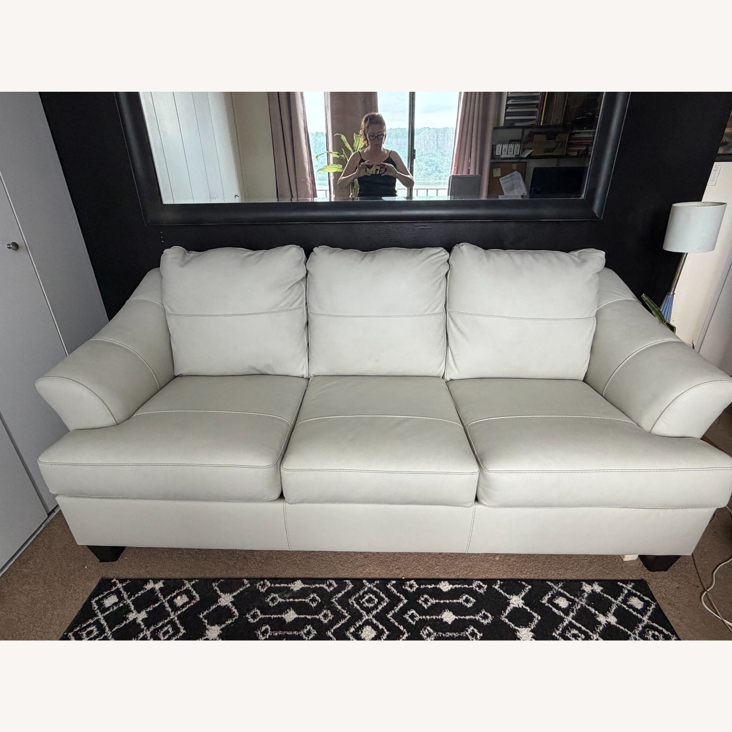 Leather Sleeper Sofa - image-1