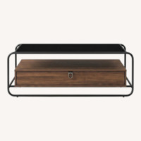 Dark Brown Wood Coffee Table
