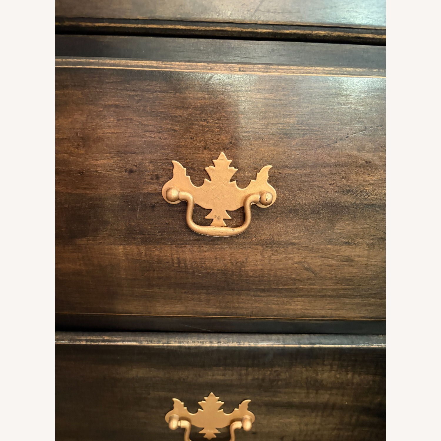 Chippendale Style Black Wood Night Stand - image-5