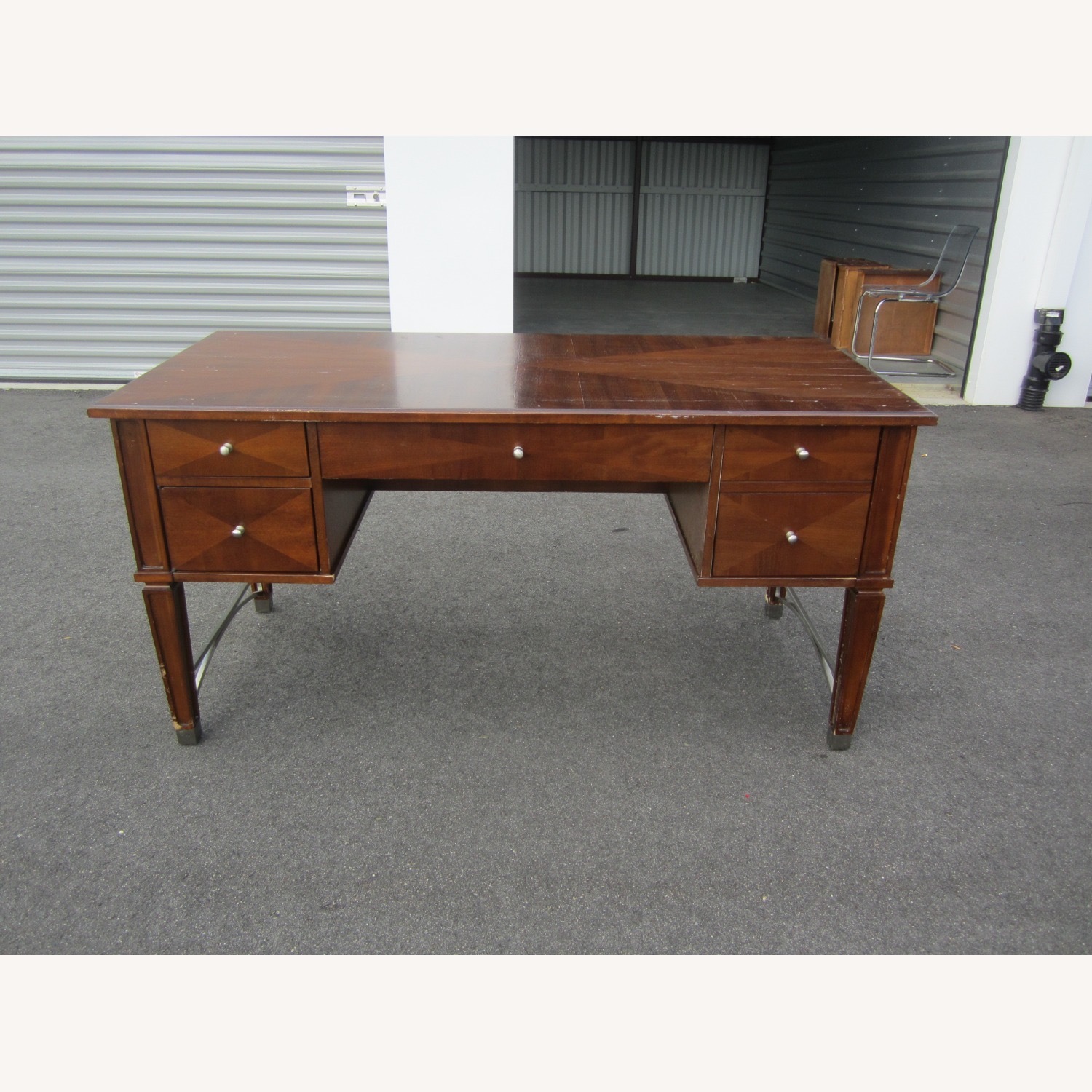 Wood & Metal Design Computer Desk - image-1