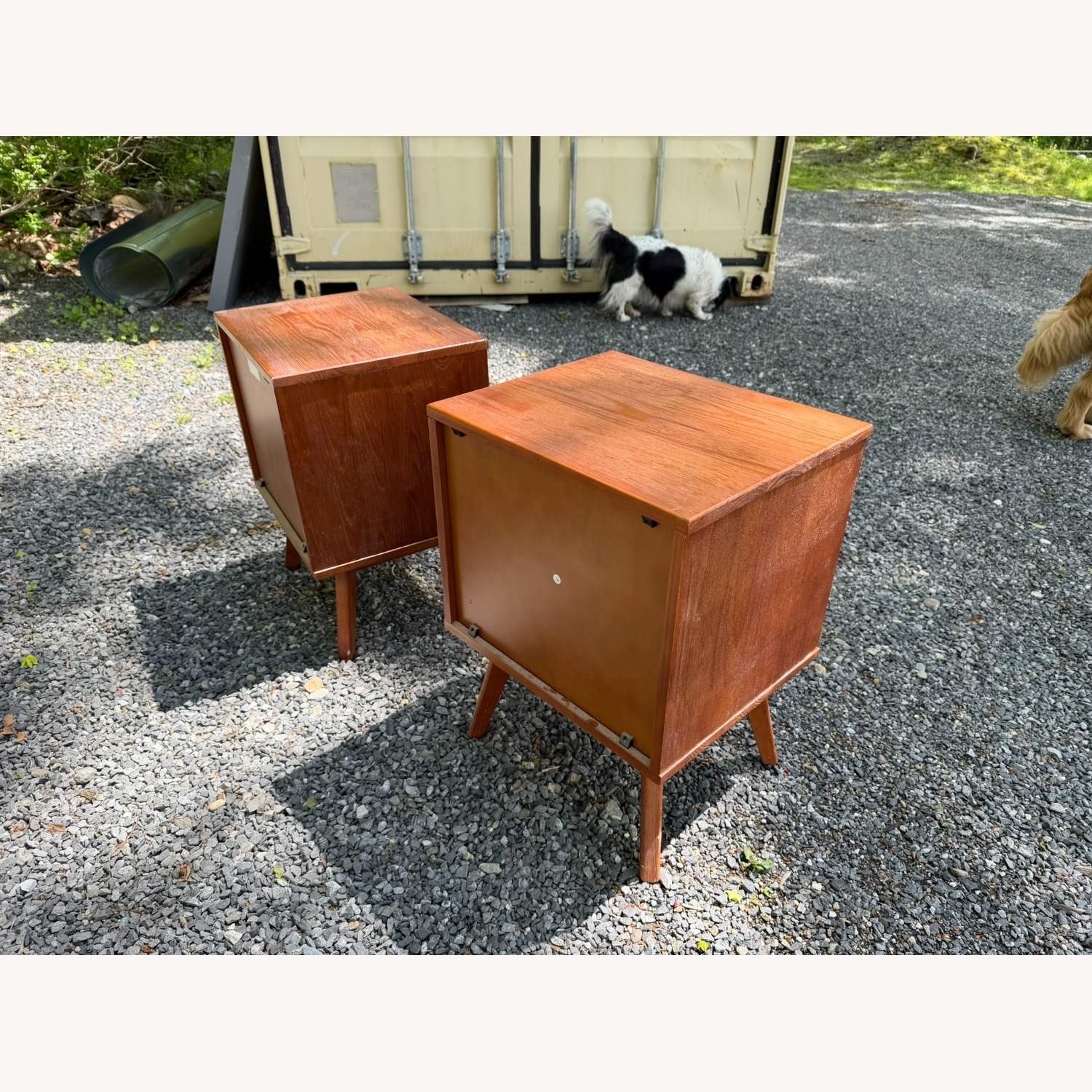 Light Brown Wood Nightstands - image-1
