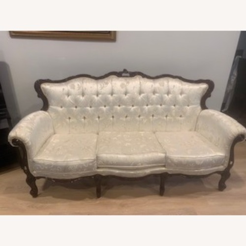 Used White Fabric 3+ Seater Sofa for sale on AptDeco