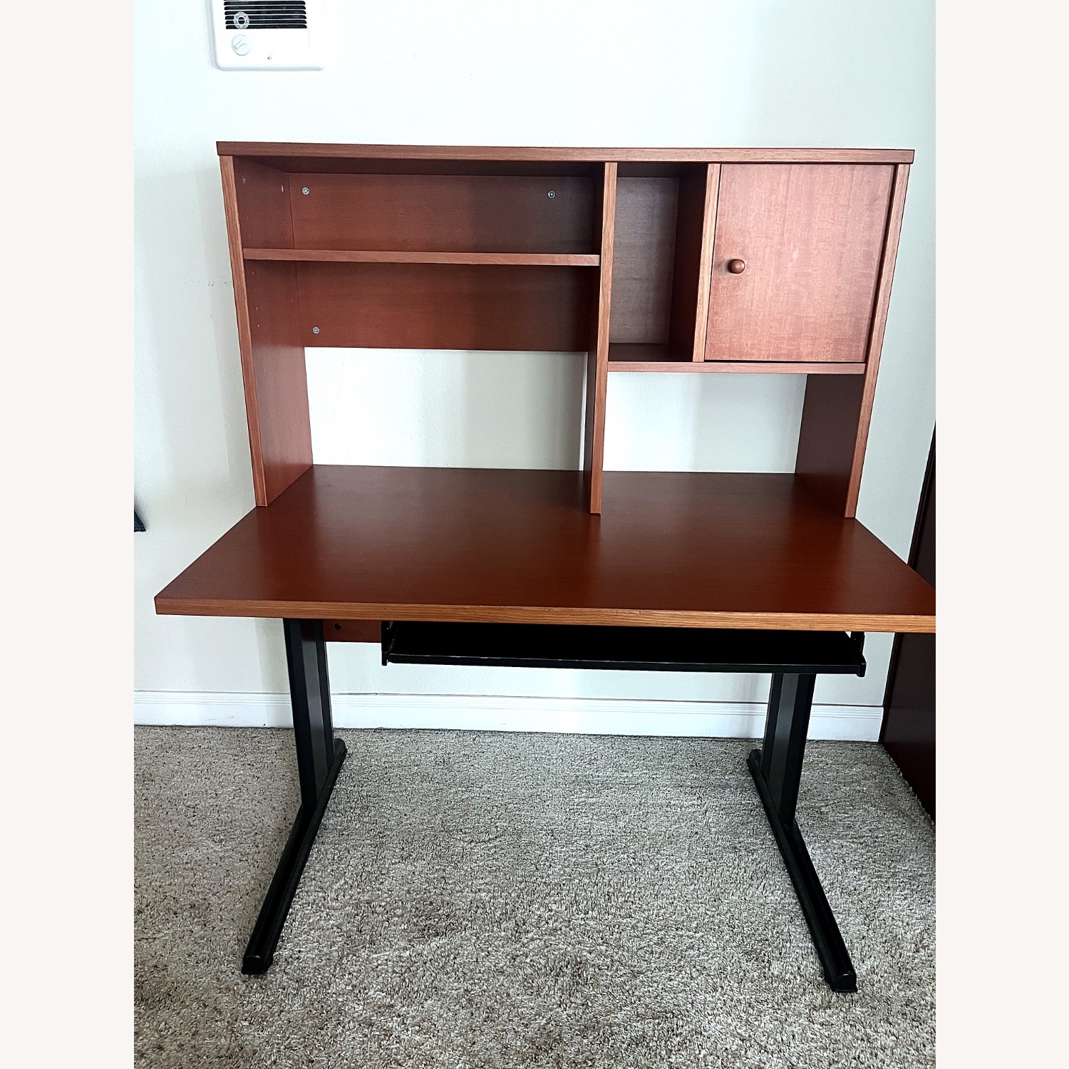 Real Wood Desk with Matching Removable Hutch - image-1