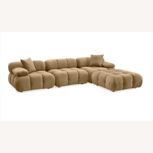 Used TOV Furniture Light Brown Velvet 3+ Seater Sofa for sale on AptDeco