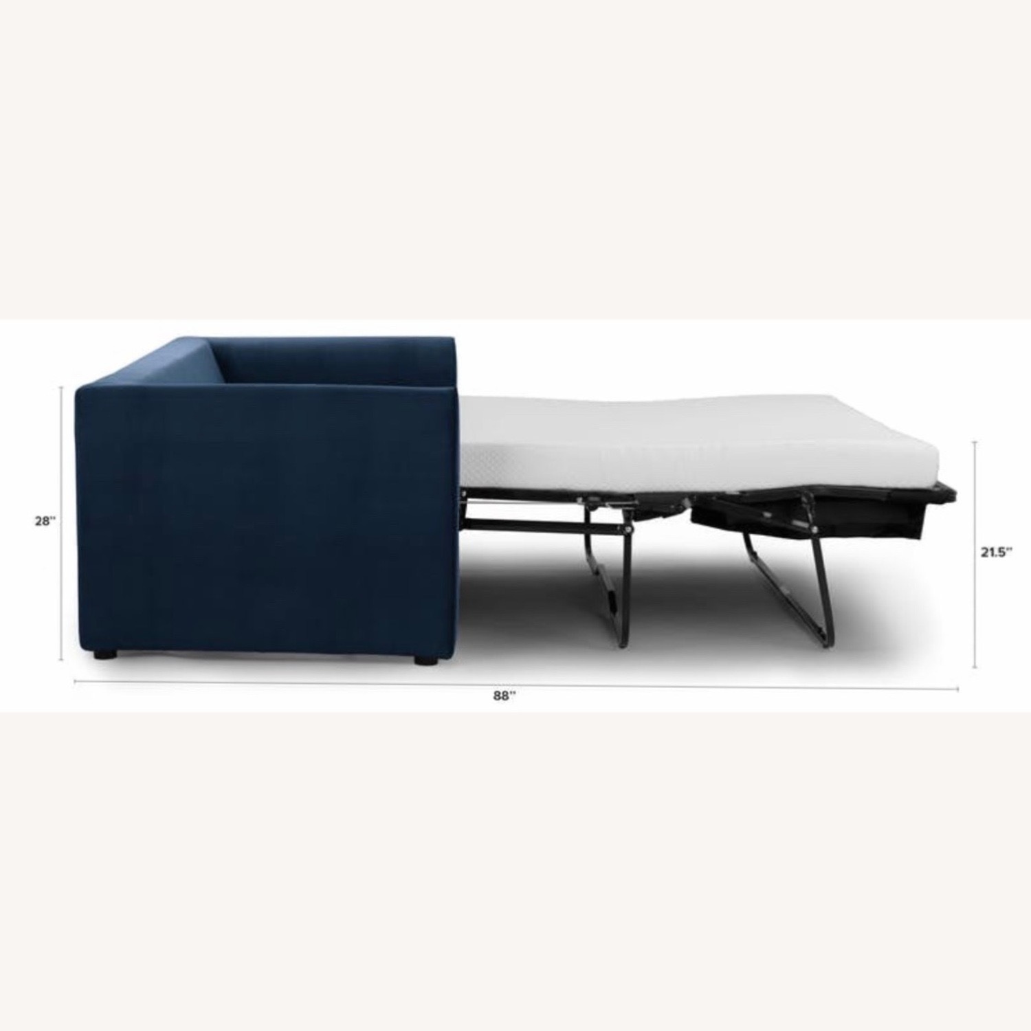 Article Oneira Blue Velvet Sleeper Sofa - image-4
