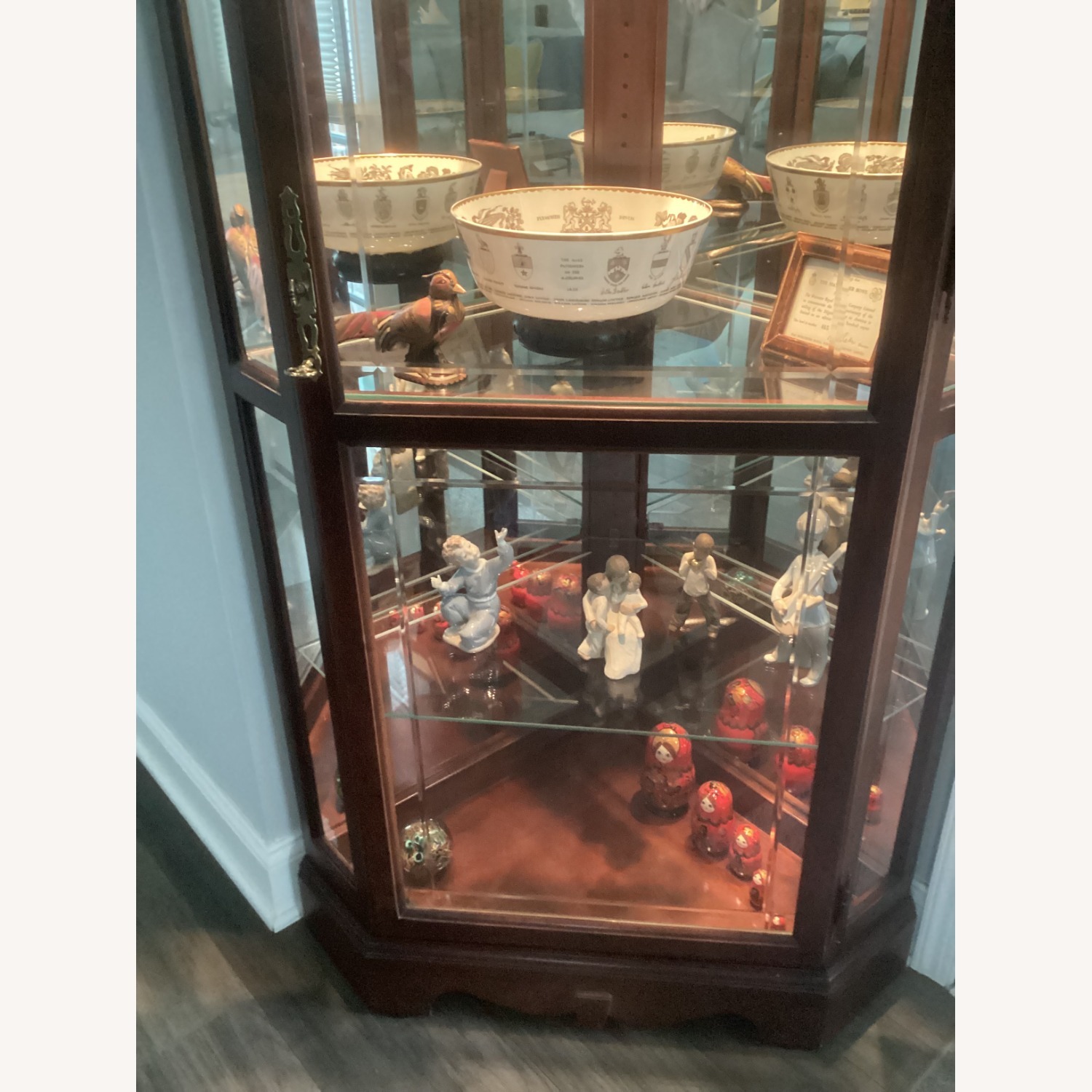 Howard Miller Mahogany Lighted Curio Cabinet - image-2