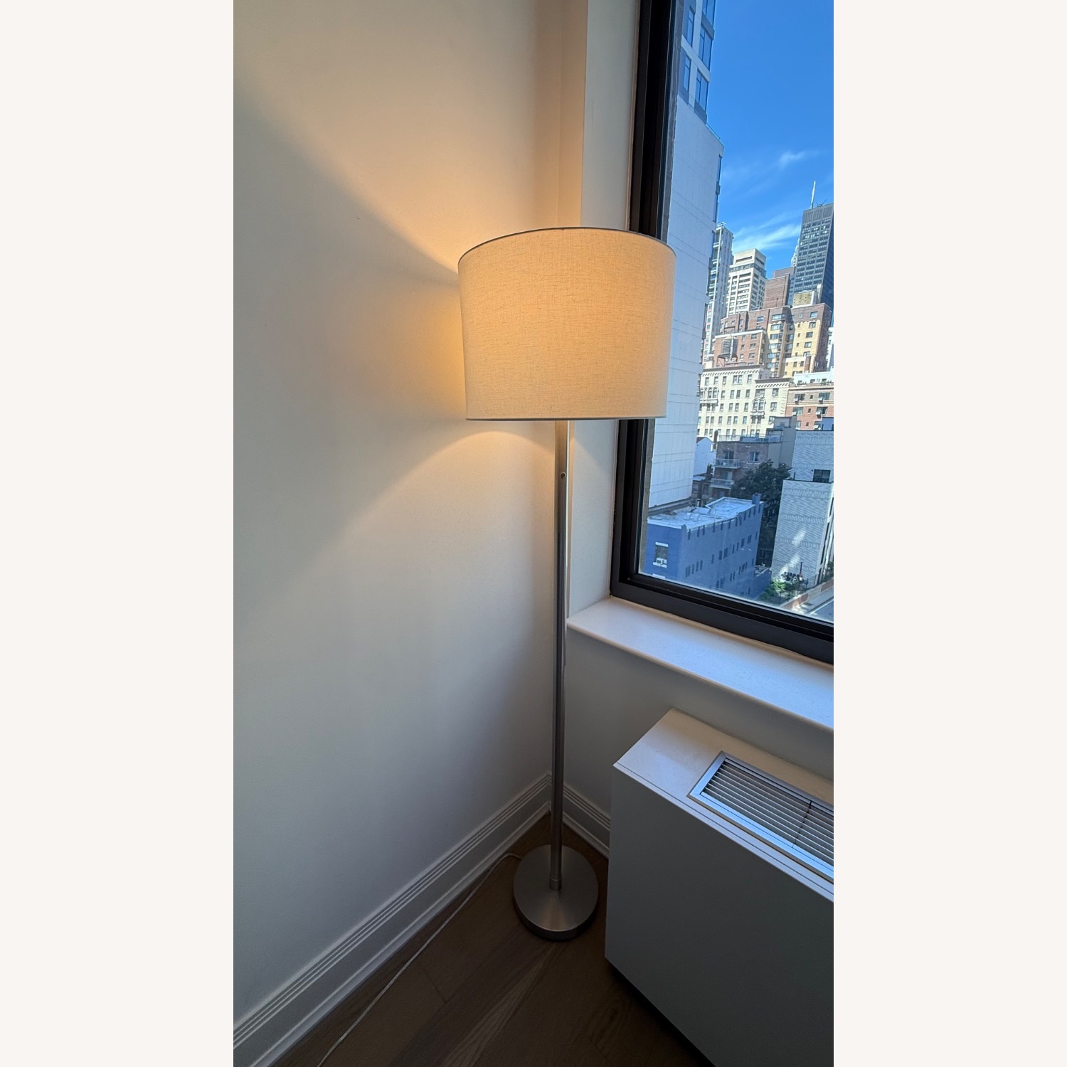 White Metal Floor Lamp - image-3