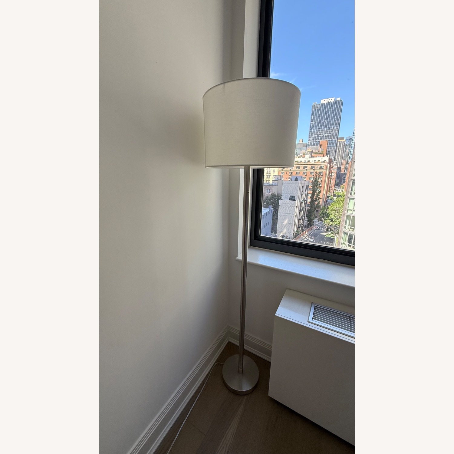 White Metal Floor Lamp - image-1