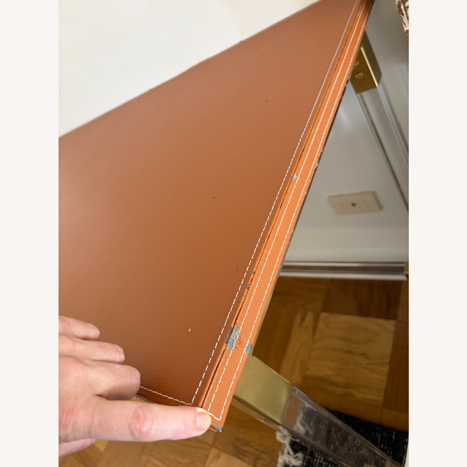Jonathan Adler Jacques Light Brown Leather Desk - image-4