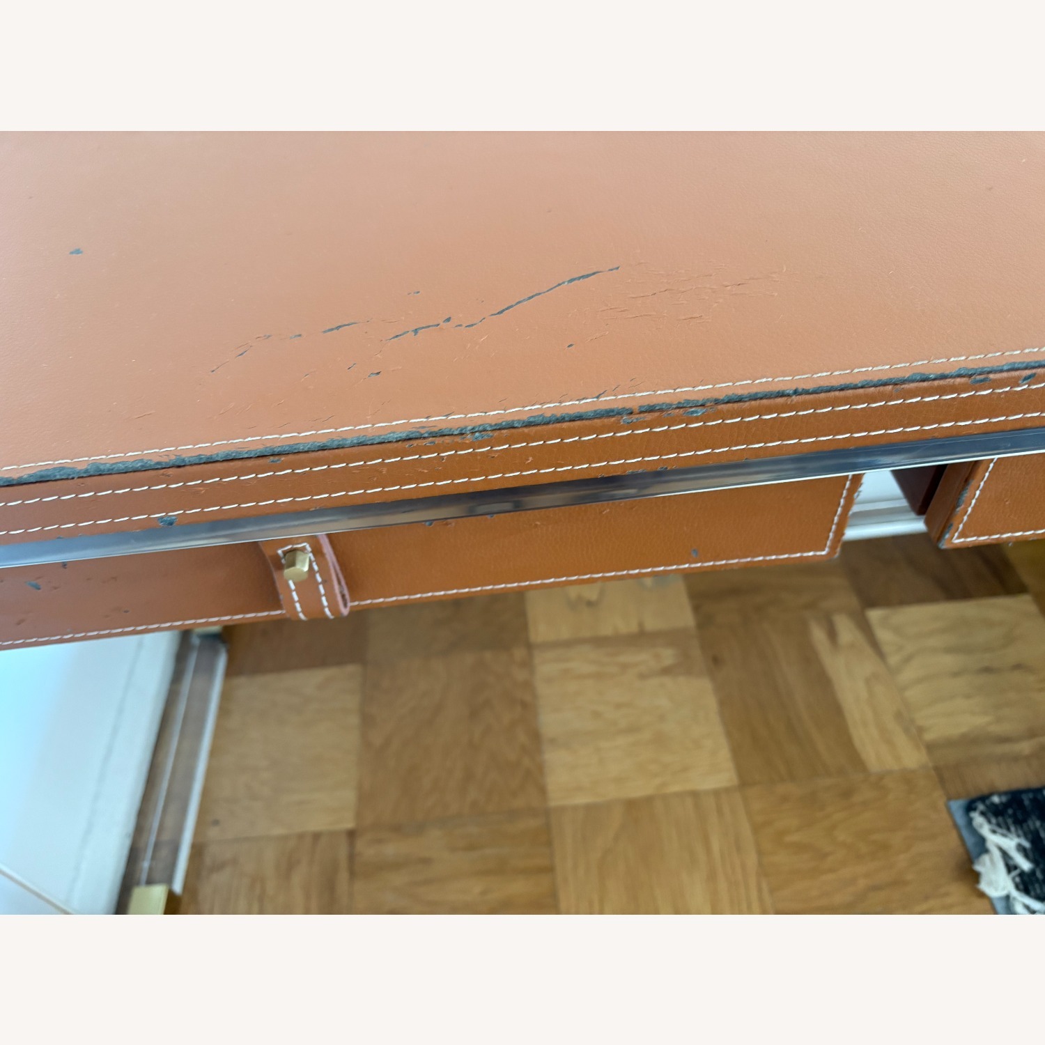 Jonathan Adler Jacques Light Brown Leather Desk - image-2