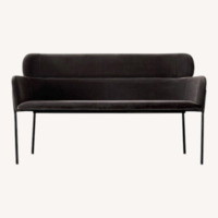 CB2 Azalea Mink Bench Dark Brown Velvet Bench