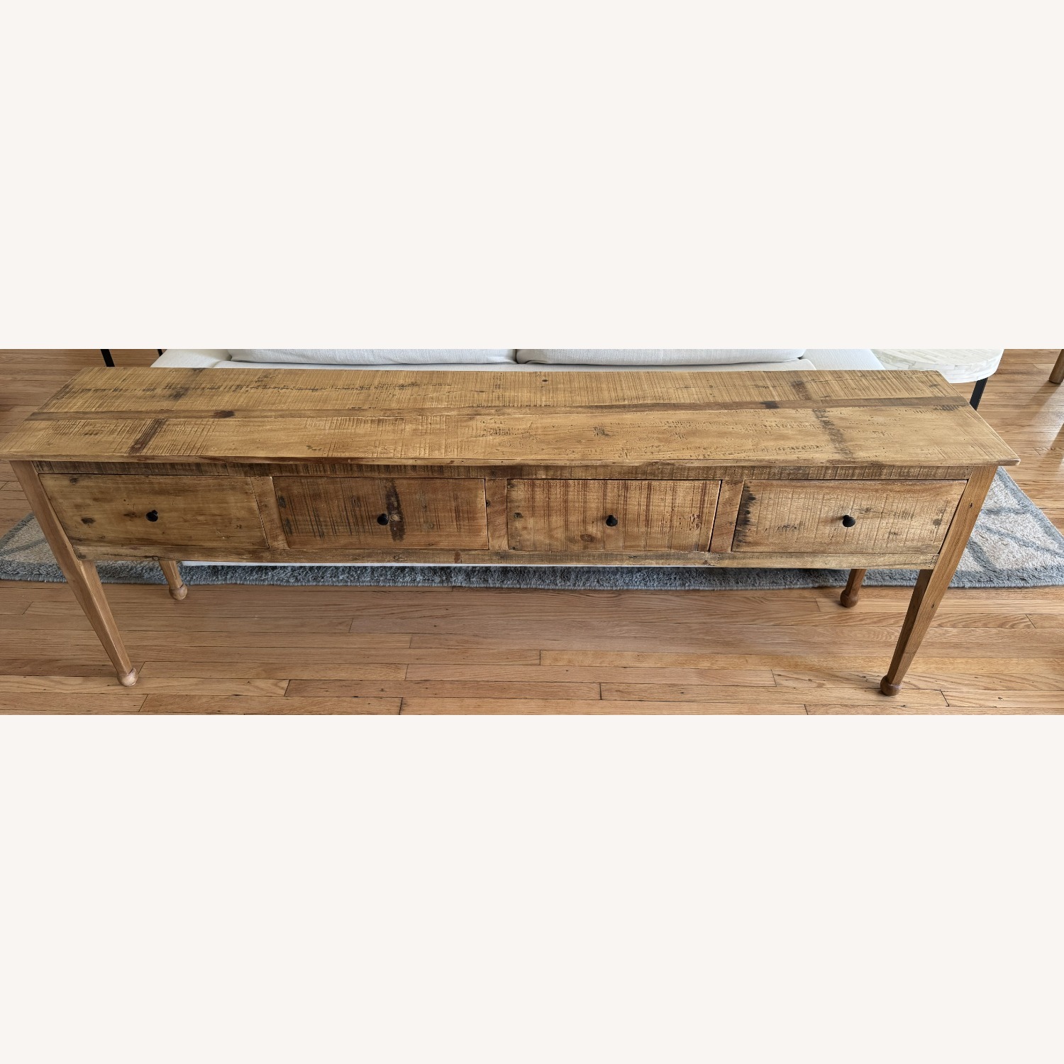 Reclaimed Wood Console Table — 84"L × 16"D × 30"H - image-1
