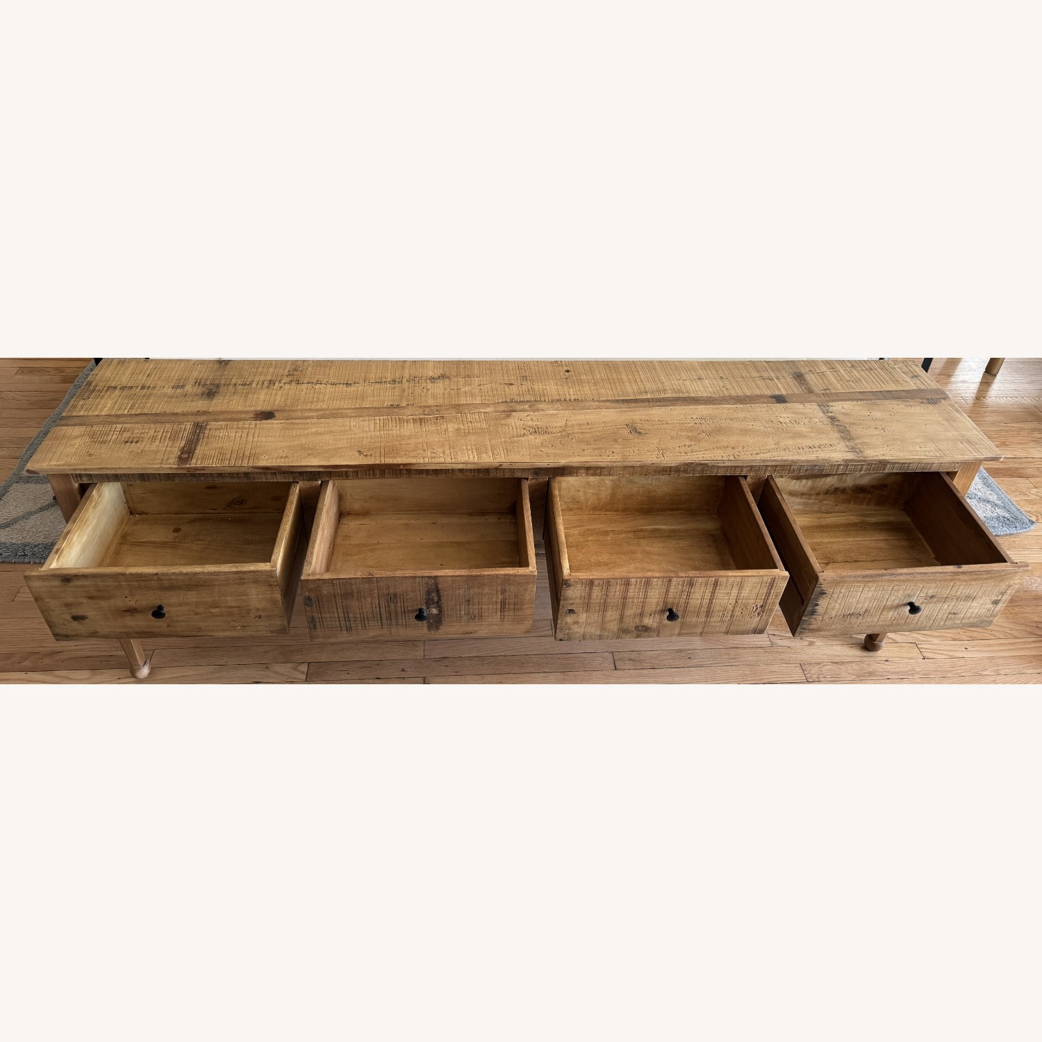 Reclaimed Wood Console Table — 84"L × 16"D × 30"H - image-4