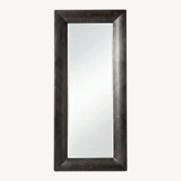 Crate & Barrel Maxx Leather & Glass Floor Mirror