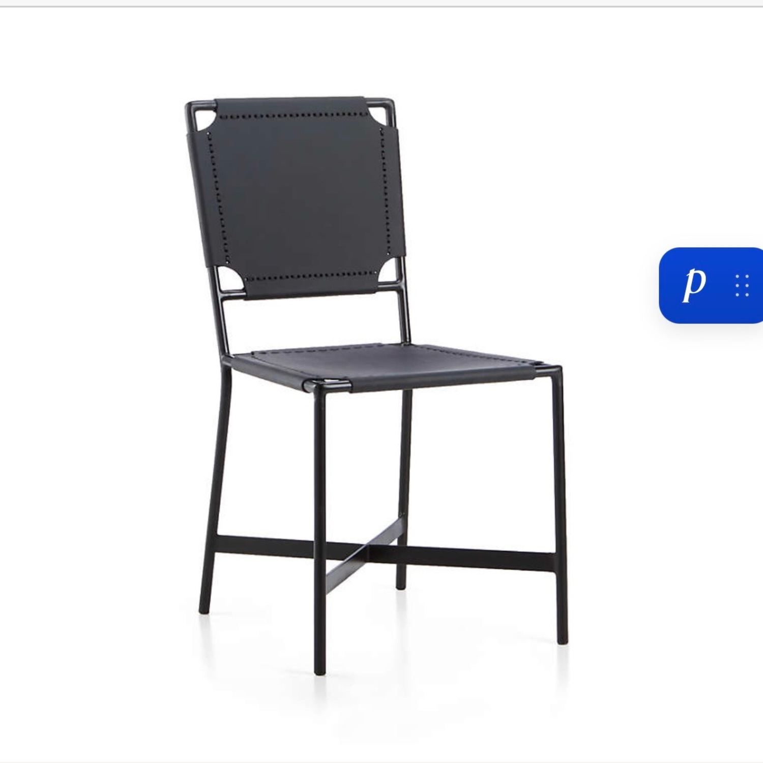 Crate & Barrel Black Dining Chairs - image-3