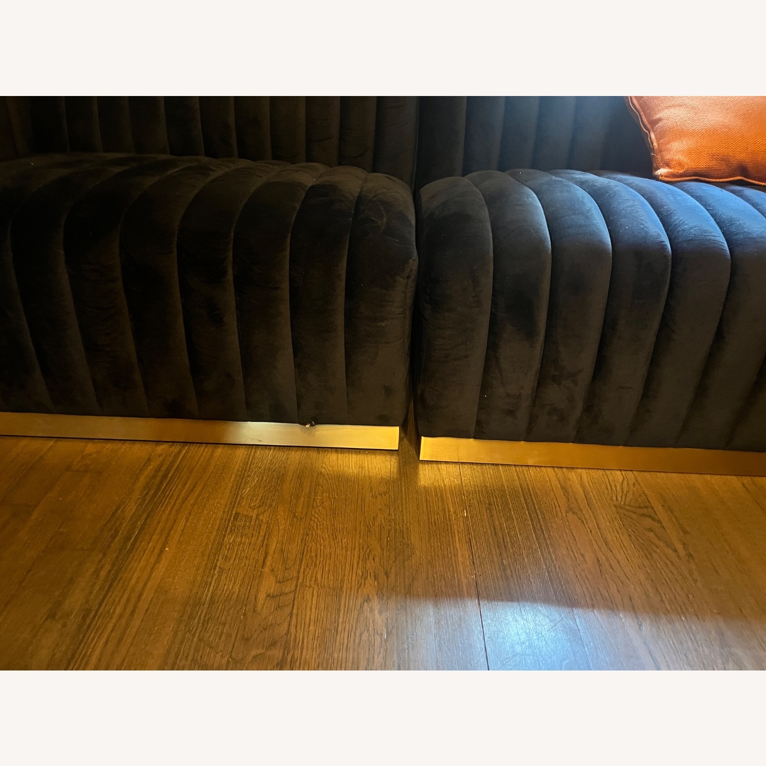 Modway Conjure Black Velvet 3+ Seater Sofa - image-2