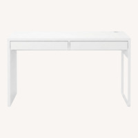 IKEA Micke White Desk Chairs and Shelve