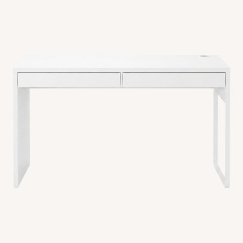 Used IKEA Micke White Desk Chairs and Shelve for sale on AptDeco