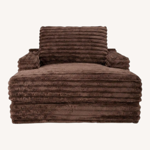 Used Bob's Discount Furniture Dark Brown Chaise Lounge for sale on AptDeco