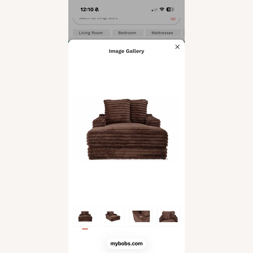 Used Bob's Discount Furniture Dark Brown Chaise Lounge for sale on AptDeco