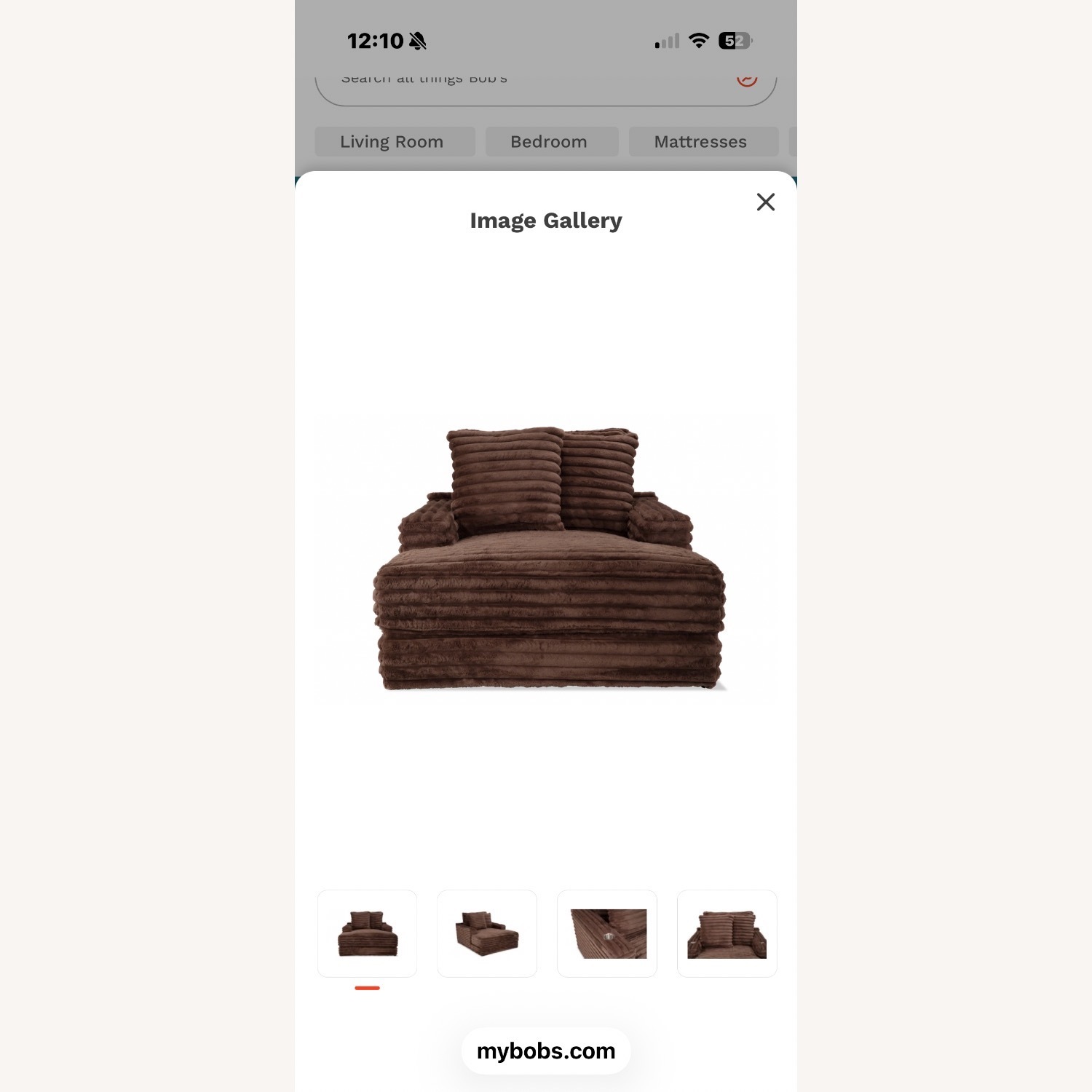 Bob's Discount Furniture Dark Brown Chaise Lounge - image-6
