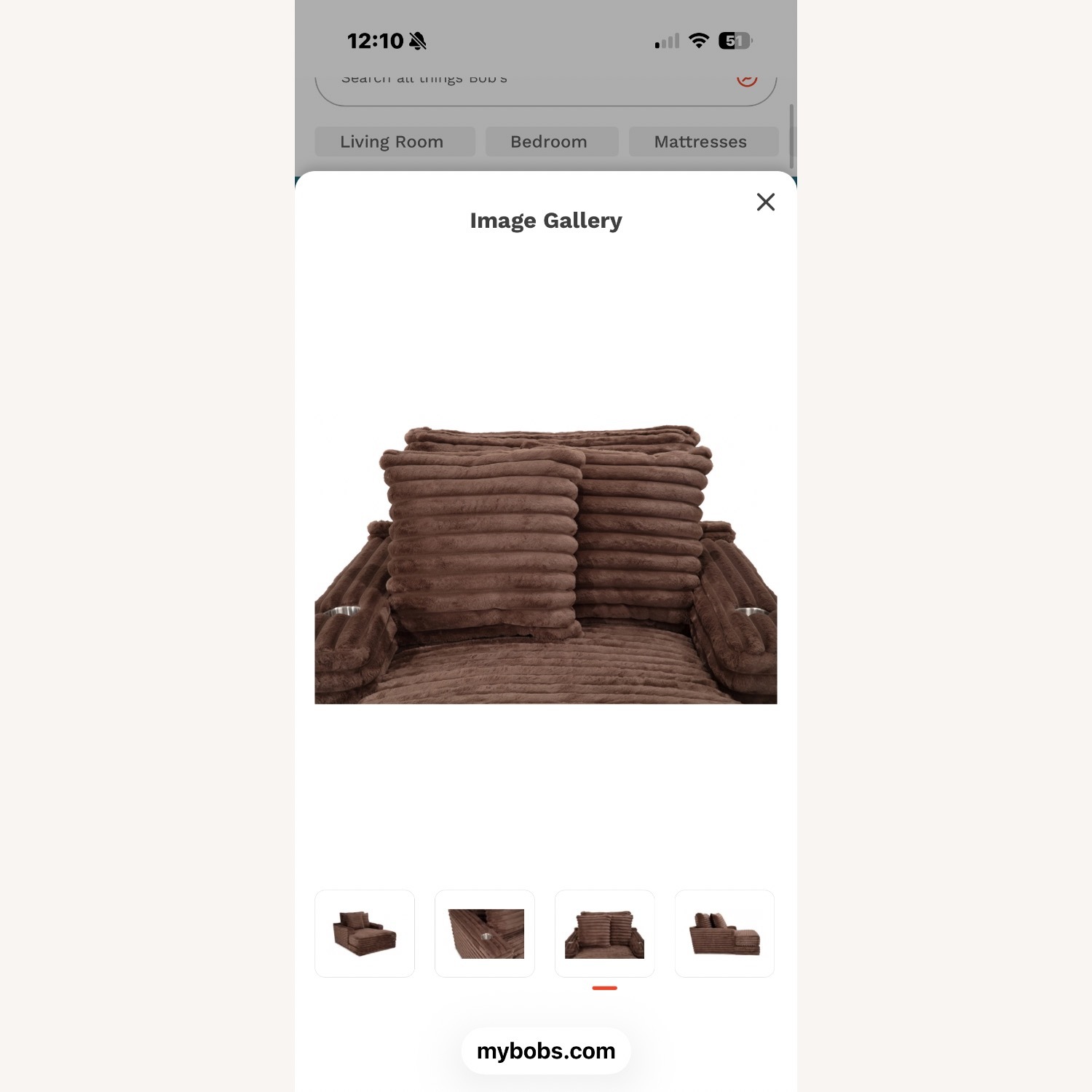 Bob's Discount Furniture Dark Brown Chaise Lounge - image-4