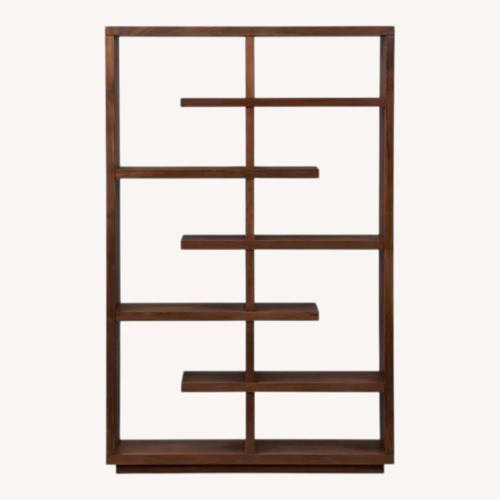 Used Crate & Barrel Elevate Dark Brown Wood Bookcase for sale on AptDeco