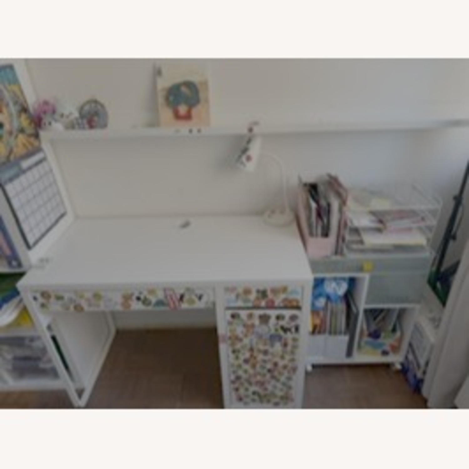 IKEA MICKE Compact Kids Desk + Storage Organizer - image-1