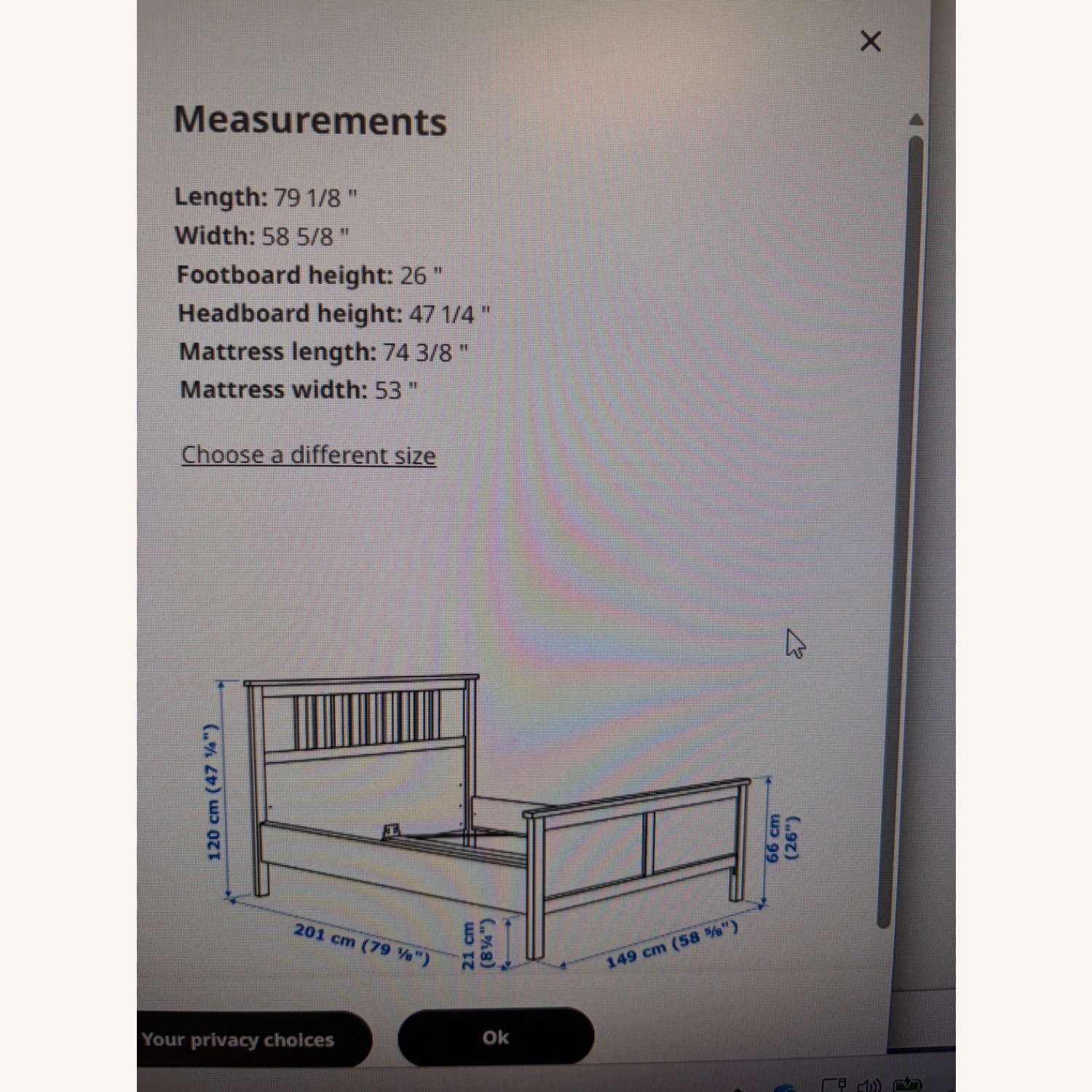 IKEA Hemnes White Full Bed - image-4