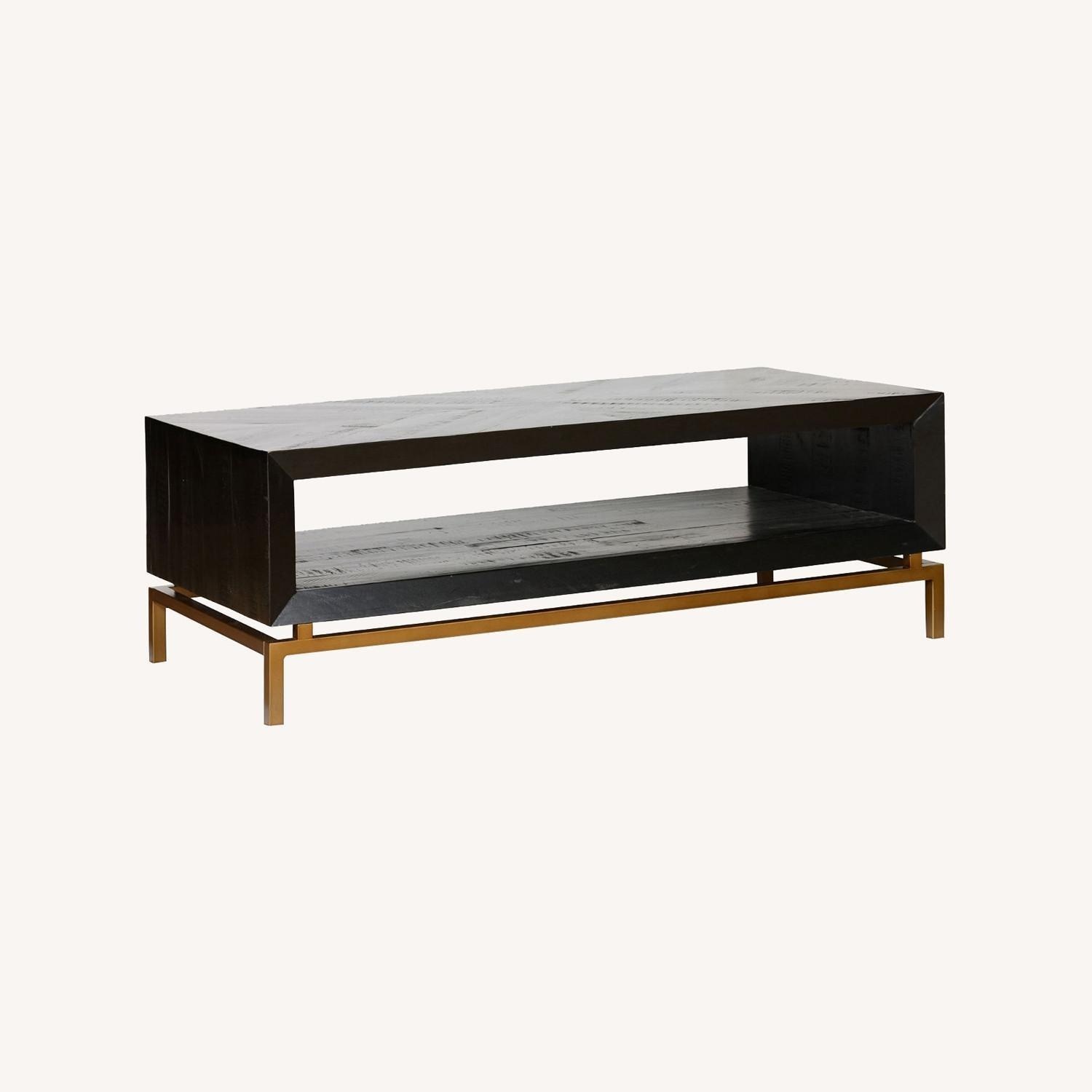 West Elm Alexa Burnished Rectangle Coffee Table - image-1