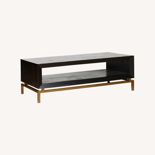 Used West Elm Alexa Burnished Rectangle Coffee Table for sale on AptDeco