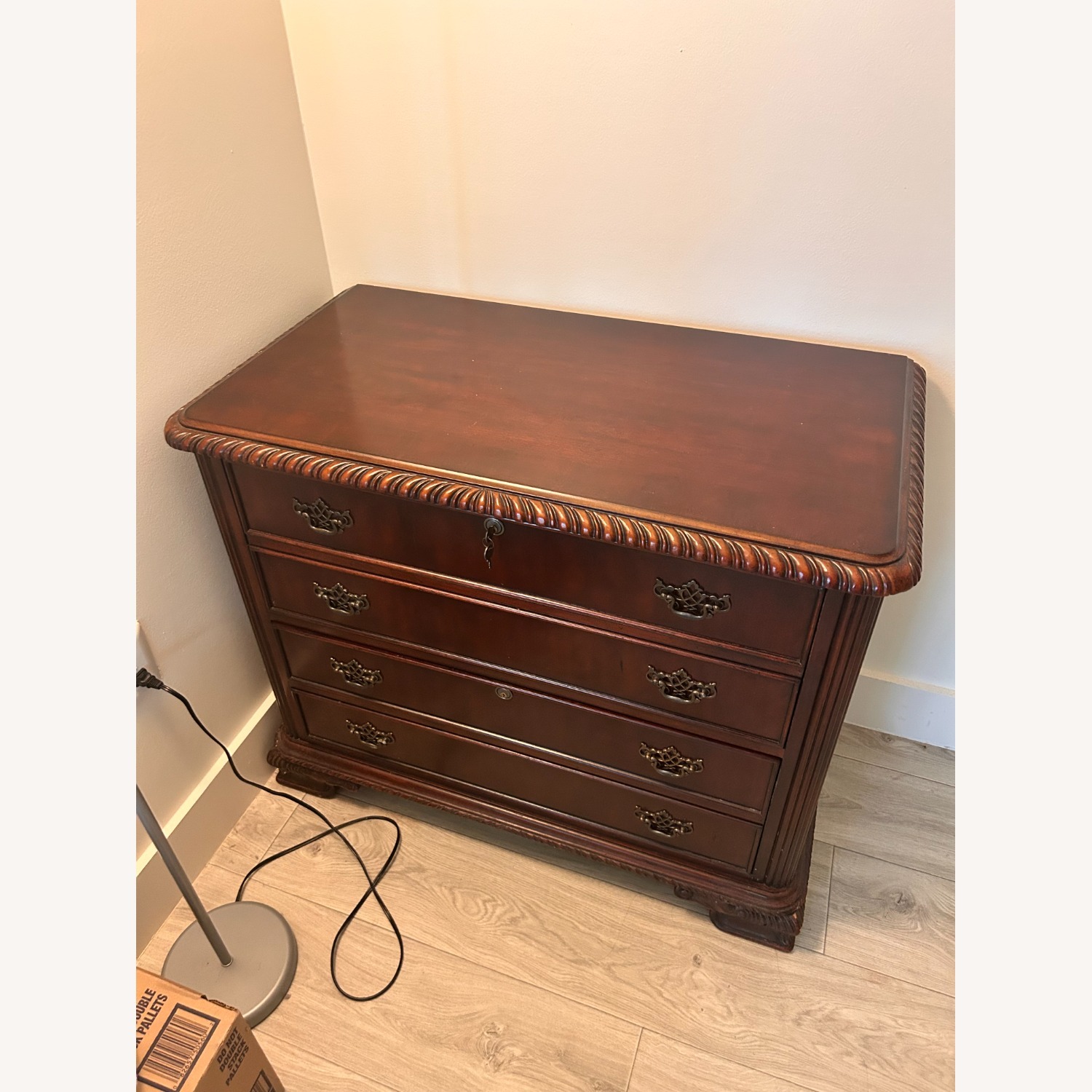 Vintage/Antique Dark Brown Wall Unit - image-1