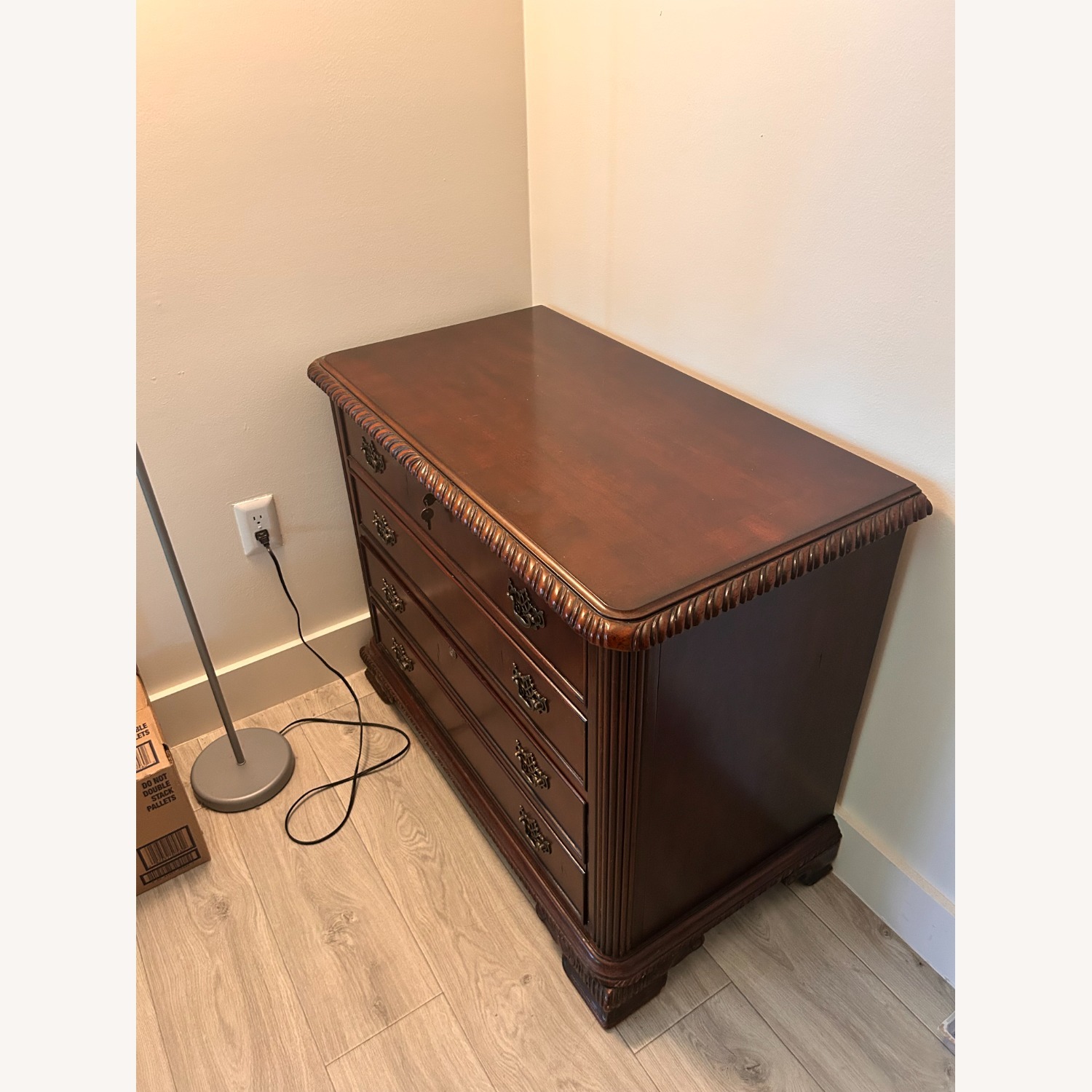 Vintage/Antique Dark Brown Wall Unit - image-3