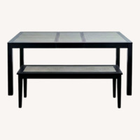 Extendable Dining Table with Chairs and Bench