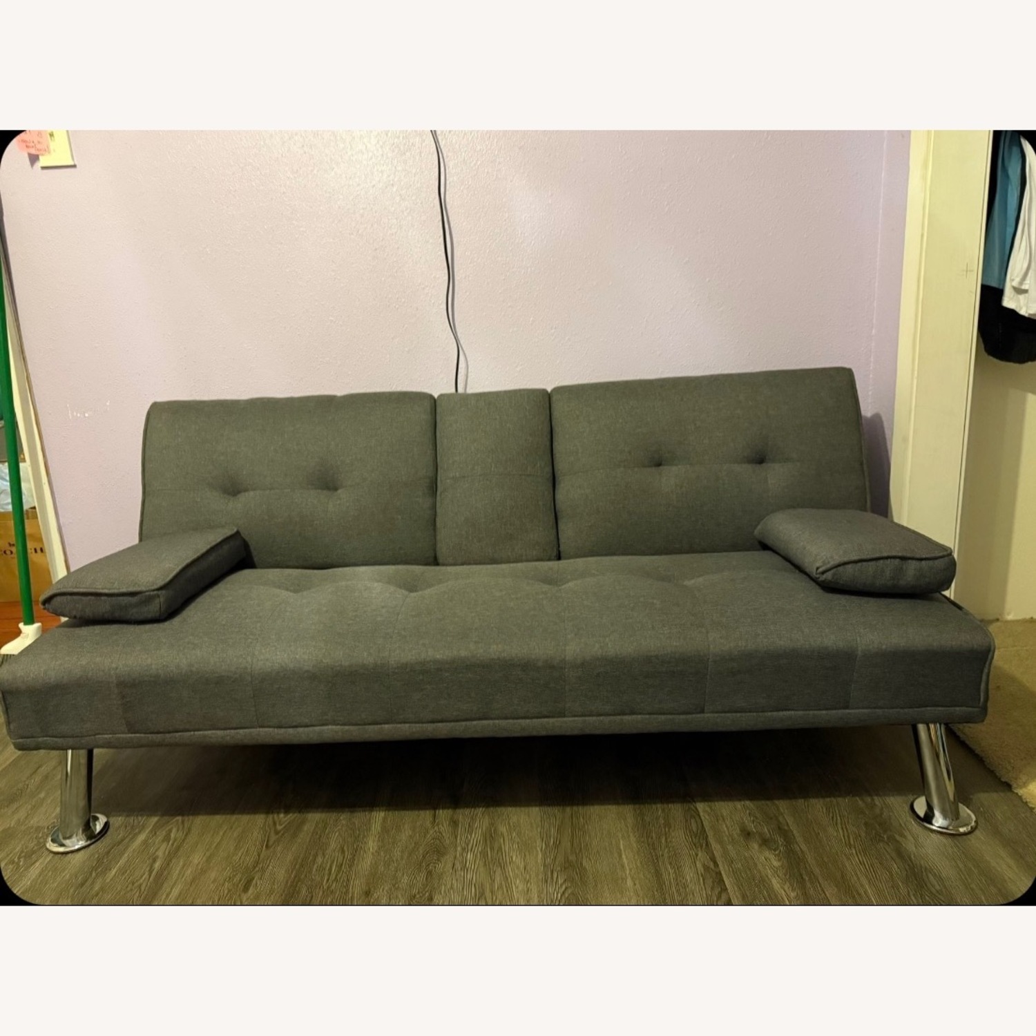 Dark Gray Futon - image-1