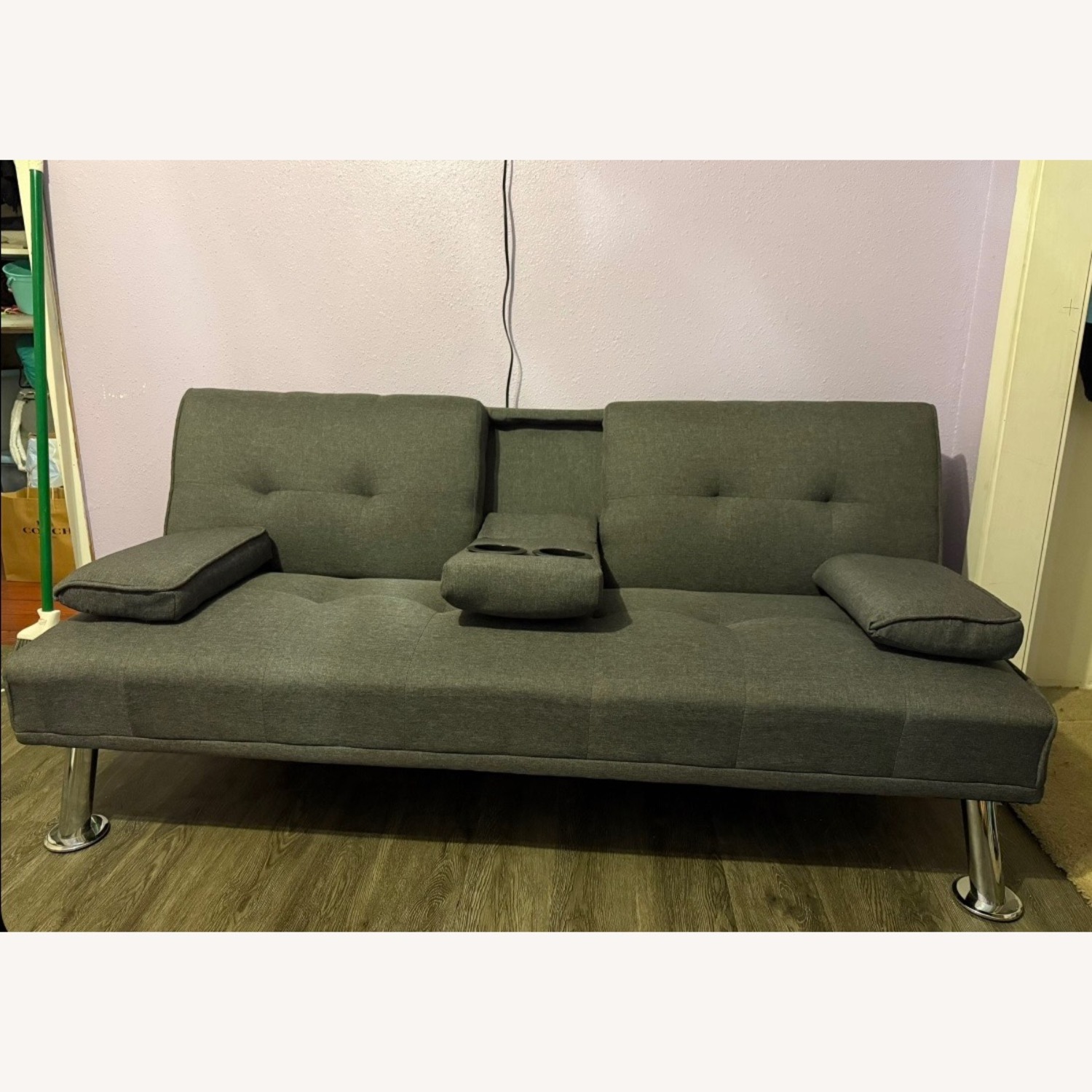 Dark Gray Futon - image-2
