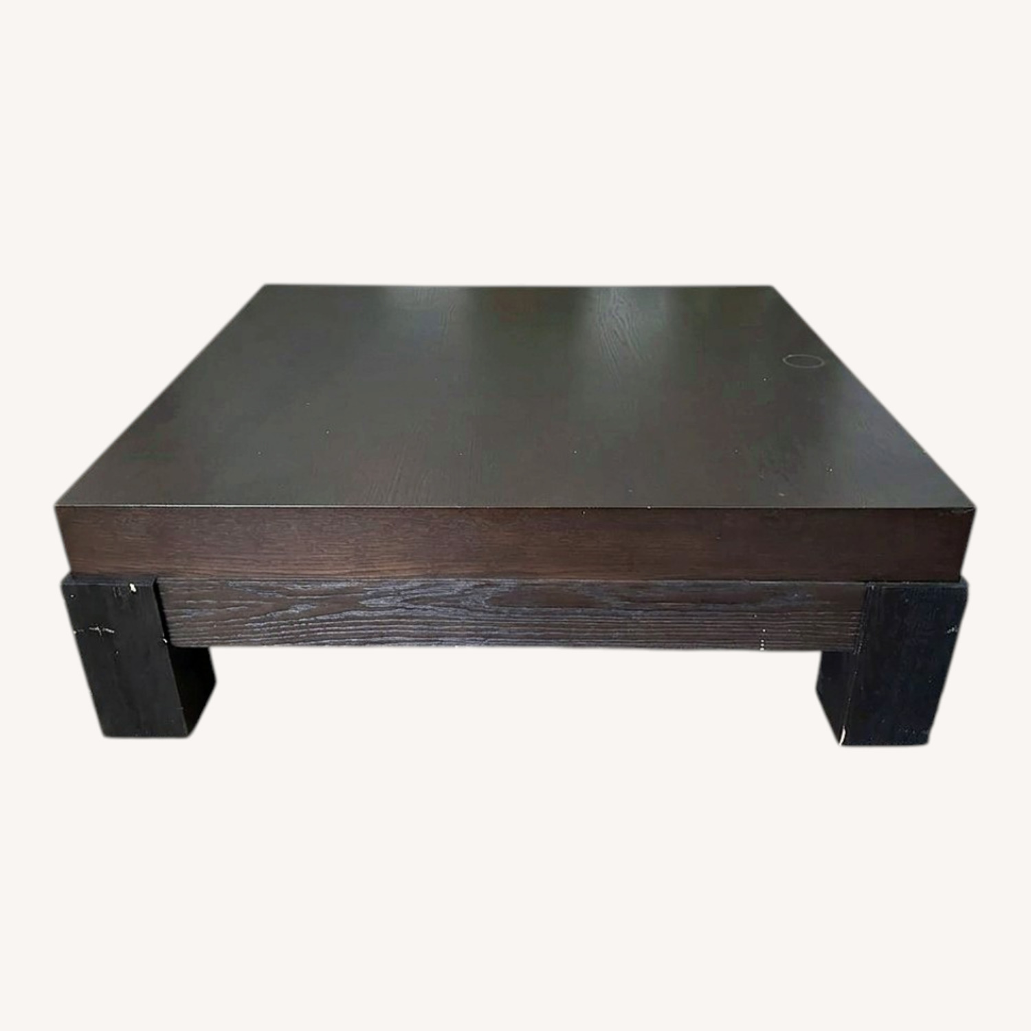 Crate & Barrel Dark Brown Wood Coffee Table - image-0