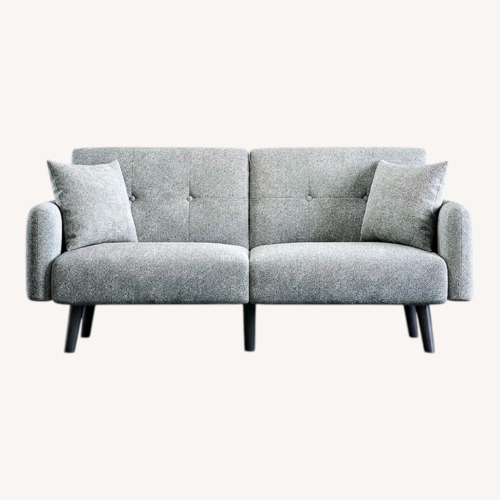 Used Amazon Light Gray Fabric Futon for sale on AptDeco