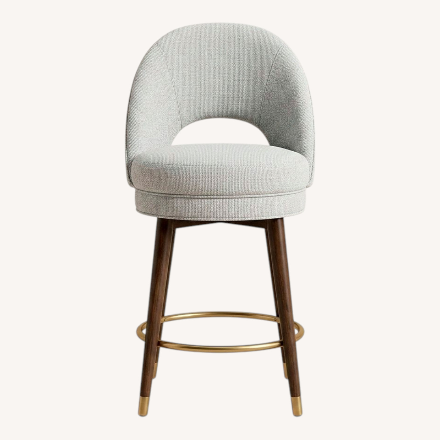 Light Gray Fabric Office Chair - image-0
