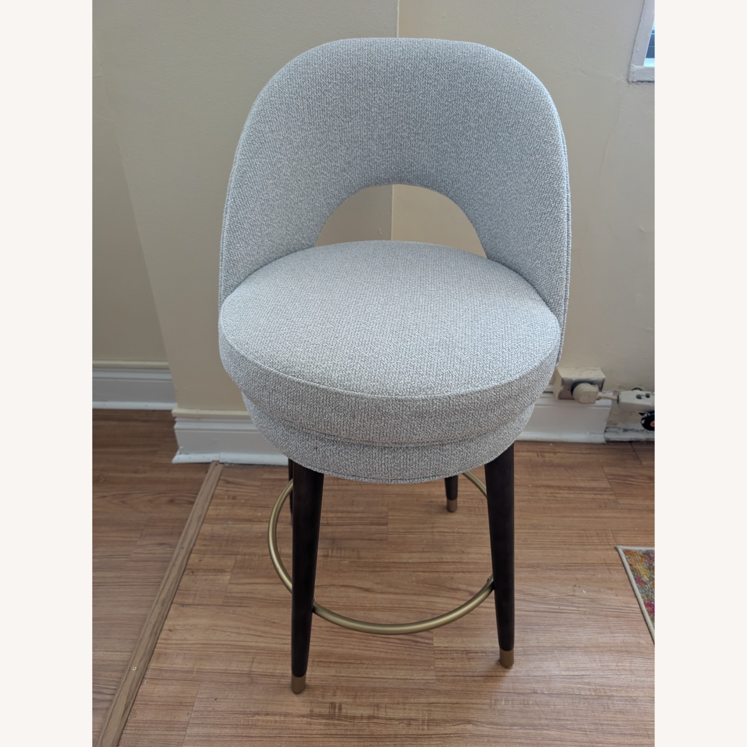 Light Gray Fabric Office Chair - image-3