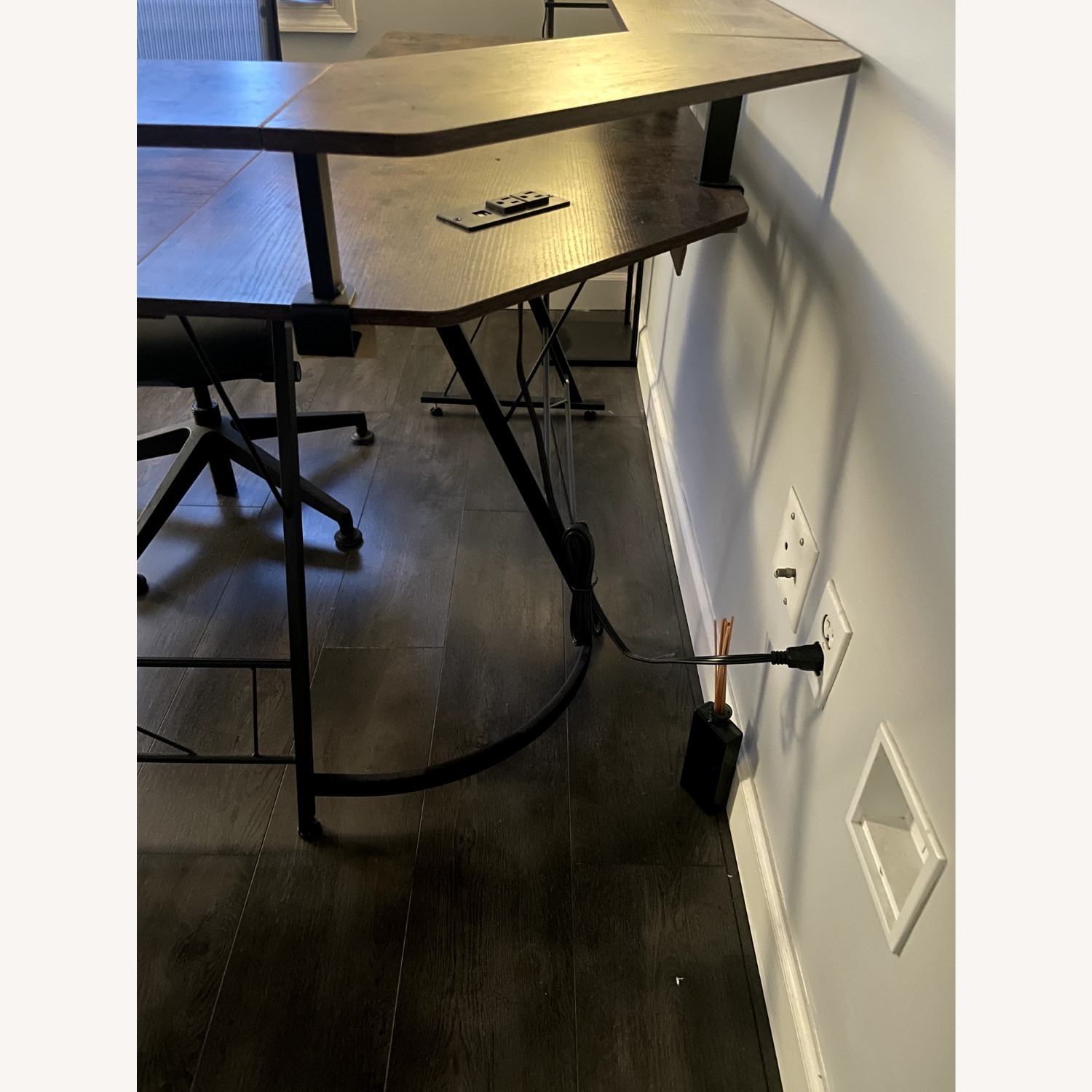 Light Brown Wood Veneer Desk - image-2