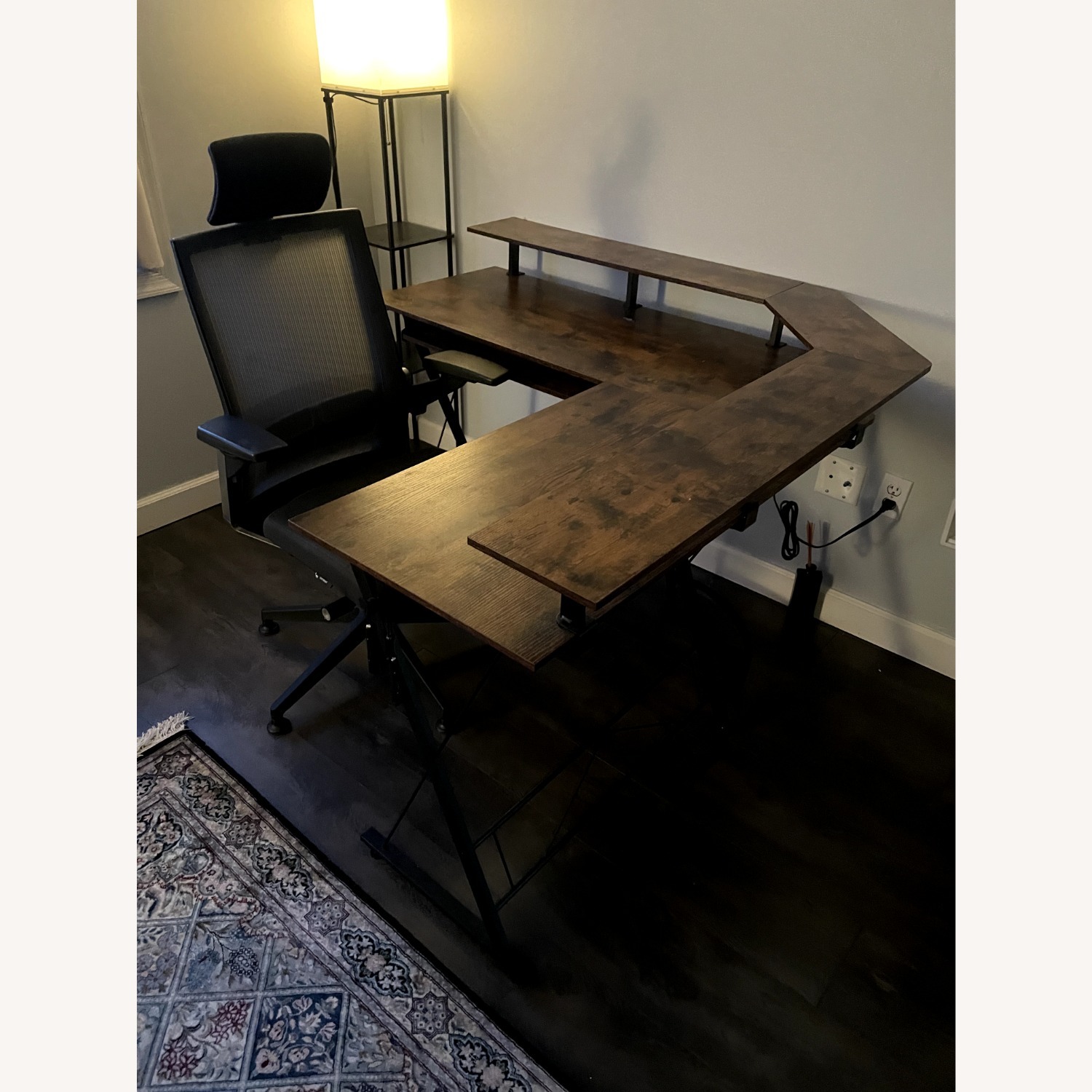 Light Brown Wood Veneer Desk - image-3
