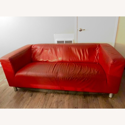 Used IKEA KLIPPAN Red Loveseat for sale on AptDeco