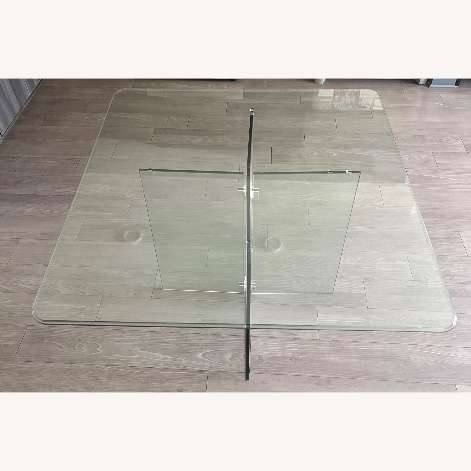 Glass on Glass Square Dining Table - image-3