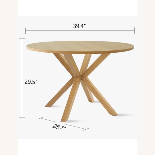 Used Pinellas 39.4" W Round Cross Base Dining Table for sale on AptDeco