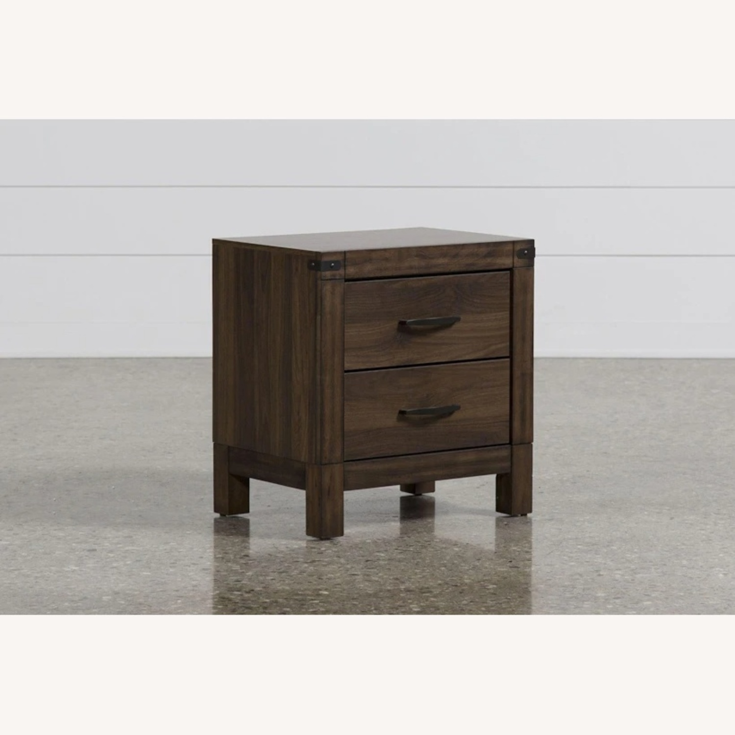 Living Spaces Willow Creek II Brown Wood 2-Drawer 25" Nightstand - image-4