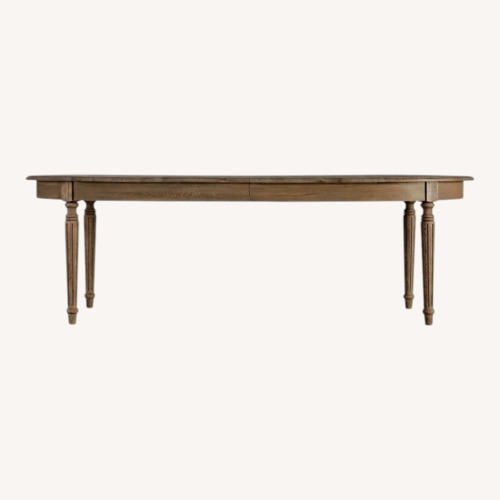 Used Restoration Hardware Vintage French Extension Oak Dining Set for sale on AptDeco