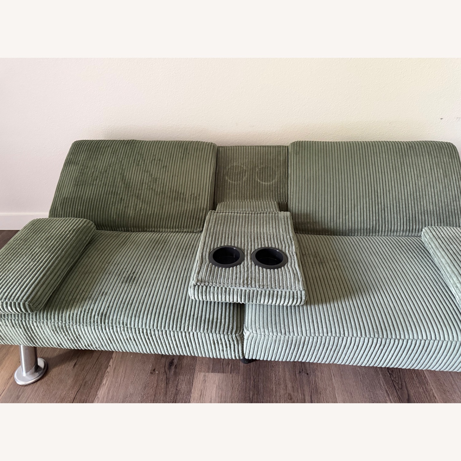 Green Wood Sleeper Sofa - image-4